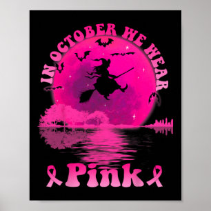 In oktober Draag we borstkanker met gitaarmaan Poster