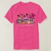 In oktober Draag we borstkankerbewuster roze soep T-shirt (Design voorkant)