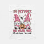 In oktober Draag we borstkankerspook Hallowee Fleece Deken (Voorkant)