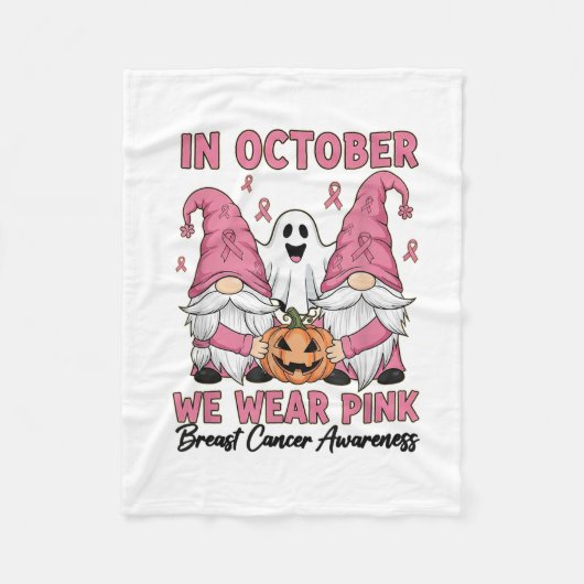 In oktober Draag we borstkankerspook Hallowee Fleece Deken (Voorkant)