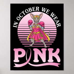 In oktober Draag we de Pink Oriental Shorthair War Poster