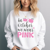 In oktober Draag we de Roze Borstkankermaand T-shirt