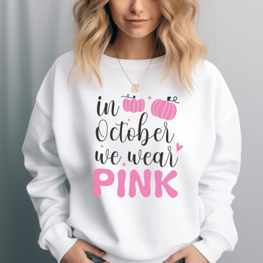 In oktober Draag we de Roze Borstkankermaand T-shirt
