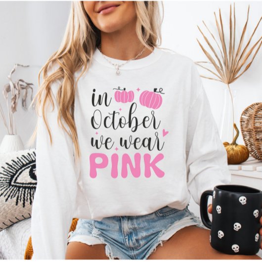 In oktober Draag we de Roze Borstkankermaand Trui