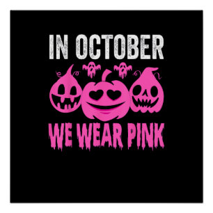 In oktober Draag we de roze borstkankerpompoen Perfect Poster