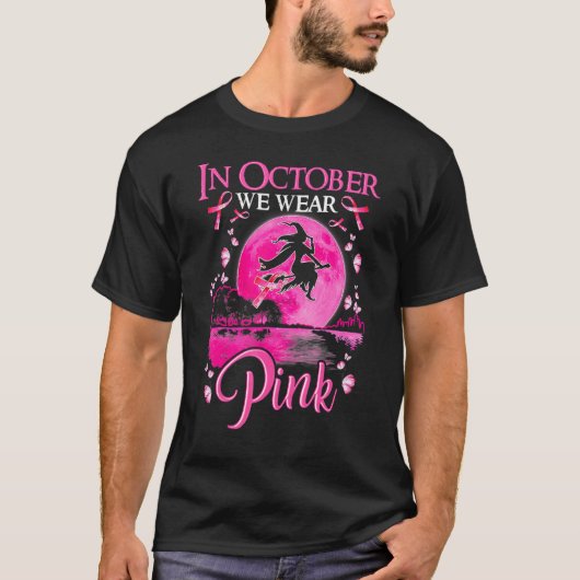 In oktober Draag we de roze gitaar T-shirt (Voorkant)