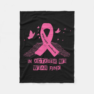 In oktober Draag we de roze liefdeshoop dat het ge Fleece Deken