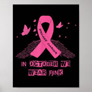 In oktober Draag we de roze liefdeshoop dat het ge Poster