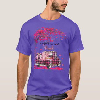 In oktober Draag we de roze lintplaat vrachtwagen  T-shirt
