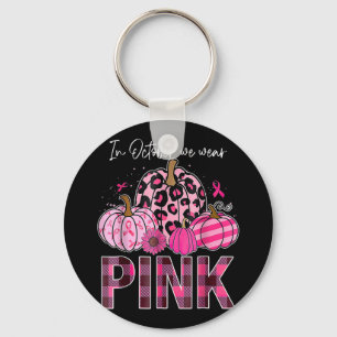 In oktober Draag we de roze pompoen borstkanker oo Sleutelhanger
