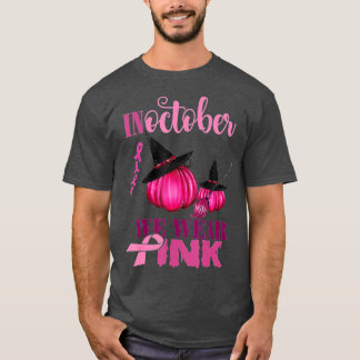 In oktober Draag we de roze pompoen borstkankerzaa T-shirt