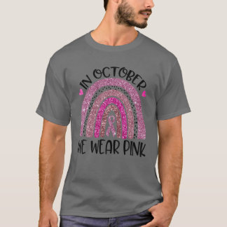 In oktober Draag we de roze regenboogborstkankeroo T-shirt