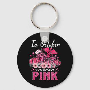 In oktober Draag we de roze zuster Life Pumpkin Le Sleutelhanger