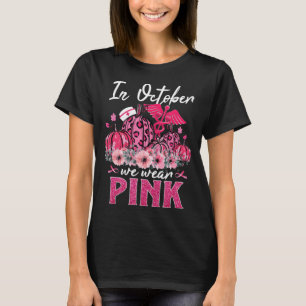 In oktober Draag we de roze zuster Life Pumpkin Le T-shirt