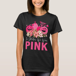 In oktober Draag we de roze zuster Life Pumpkin Le T-shirt