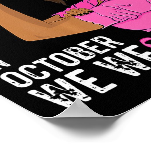 In oktober Draag we het bewustzijn van borstkanker Poster (Hoek)