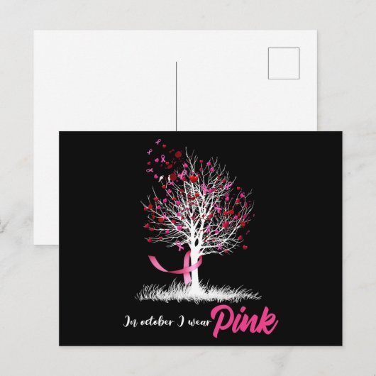 In oktober Draag we het bewustzijn van vrouwen bij Briefkaart (Voorkant / Achterkant)