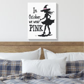 In oktober Draag we het Pink Witches Halloween fee Canvas Afdruk (Insitu (Slaapkamer))