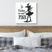 In oktober Draag we het Pink Witches Halloween fee Canvas Afdruk (Insitu (Slaapkamer))