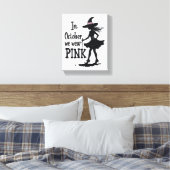 In oktober Draag we het Pink Witches Halloween fee Canvas Afdruk (Insitu (Slaapkamer))