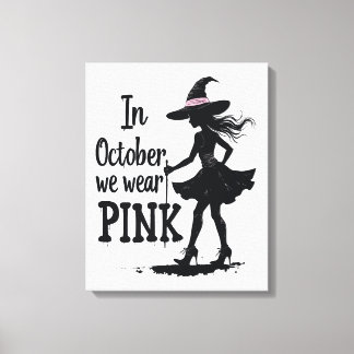 In oktober Draag we het Pink Witches Halloween fee Canvas Afdruk