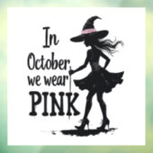 In oktober Draag we het Pink Witches Halloween fee Raamsticker (Vel 3)