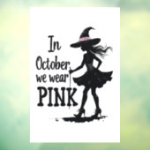In oktober Draag we het Pink Witches Halloween fee Raamsticker (Vel 3)