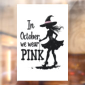 In oktober Draag we het Pink Witches Halloween fee Raamsticker (Vel 2)