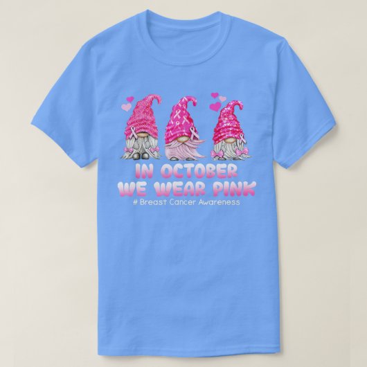 In oktober Draag we het roze bewustzijn van borstk T-shirt (Design voorkant)