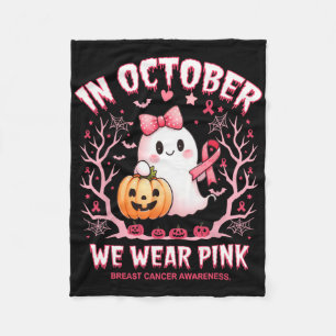 In oktober Draag we het roze borstkankerbewustzijn Fleece Deken