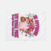 In oktober Draag we het roze borstkankerbewustzijn Fleece Deken (Voorkant (Horizontaal))