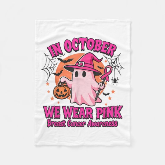 In oktober Draag we het roze borstkankerbewustzijn Fleece Deken (Voorkant)