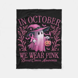In oktober Draag we het roze borstkankerbewustzijn Fleece Deken