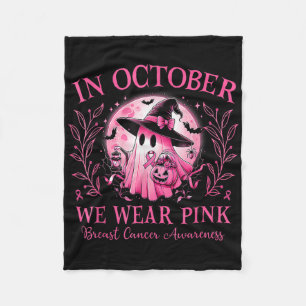 In oktober Draag we het roze borstkankerbewustzijn Fleece Deken