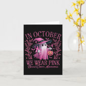 In oktober Draag we het roze borstkankerbewustzijn Kaart (Gele Bloem)