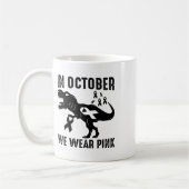 In oktober Draag we het roze borstkankerbewustzijn Koffiemok (Links)