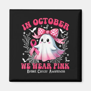 In oktober Draag we het roze borstkankerbewustzijn Magneet