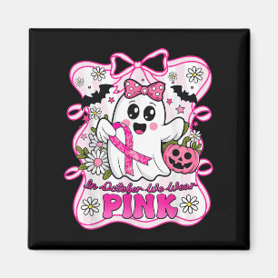 In oktober Draag we het roze borstkankerbewustzijn Magneet