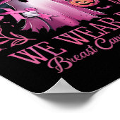 In oktober Draag we het roze borstkankerbewustzijn Poster (Hoek)