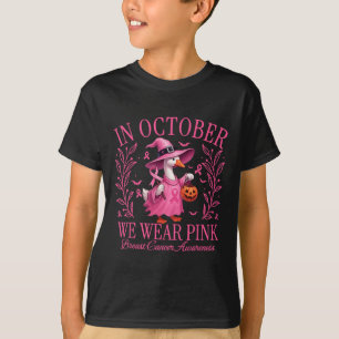 In oktober Draag we het roze borstkankerbewustzijn T-shirt