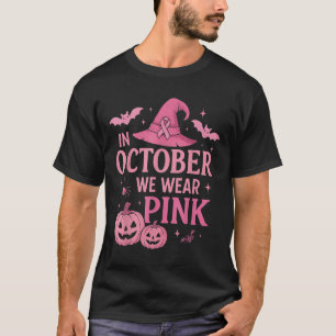 In oktober Draag we het roze borstkankerbewustzijn T-shirt