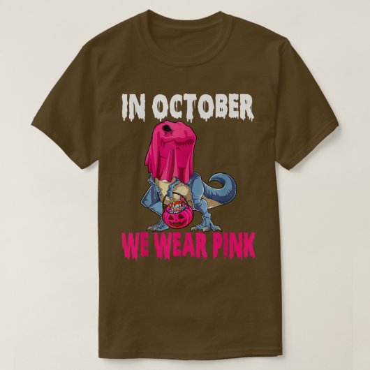 In oktober Draag we het roze borstkankerbewustzijn T-shirt (Design voorkant)