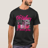 In oktober Draag we het roze pompoen zuster Life B T-shirt (Voorkant)