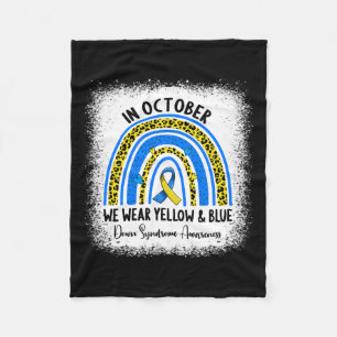 In oktober Draag we het Yellow and Blue Down Syndr Fleece Deken