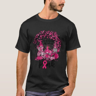 In oktober Draag we K Gnomes Breast Cancer Awarene T-shirt