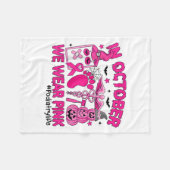 In oktober Draag we NK Borstkanker Dagboek Leven Fleece Deken (Voorkant (Horizontaal))