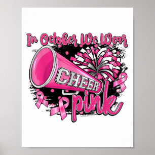 In oktober Draag we NK Football Borstkanker Cheer Poster