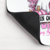 In oktober Draag we NK Ghost Halloween Borstkanker Muismat (Hoek)