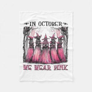 In oktober Draag we NK Ribbon Witch Halloween Brea Fleece Deken