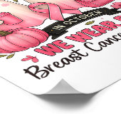In oktober Draag we NK Schattige Ghost Breast Canc Poster (Hoek)